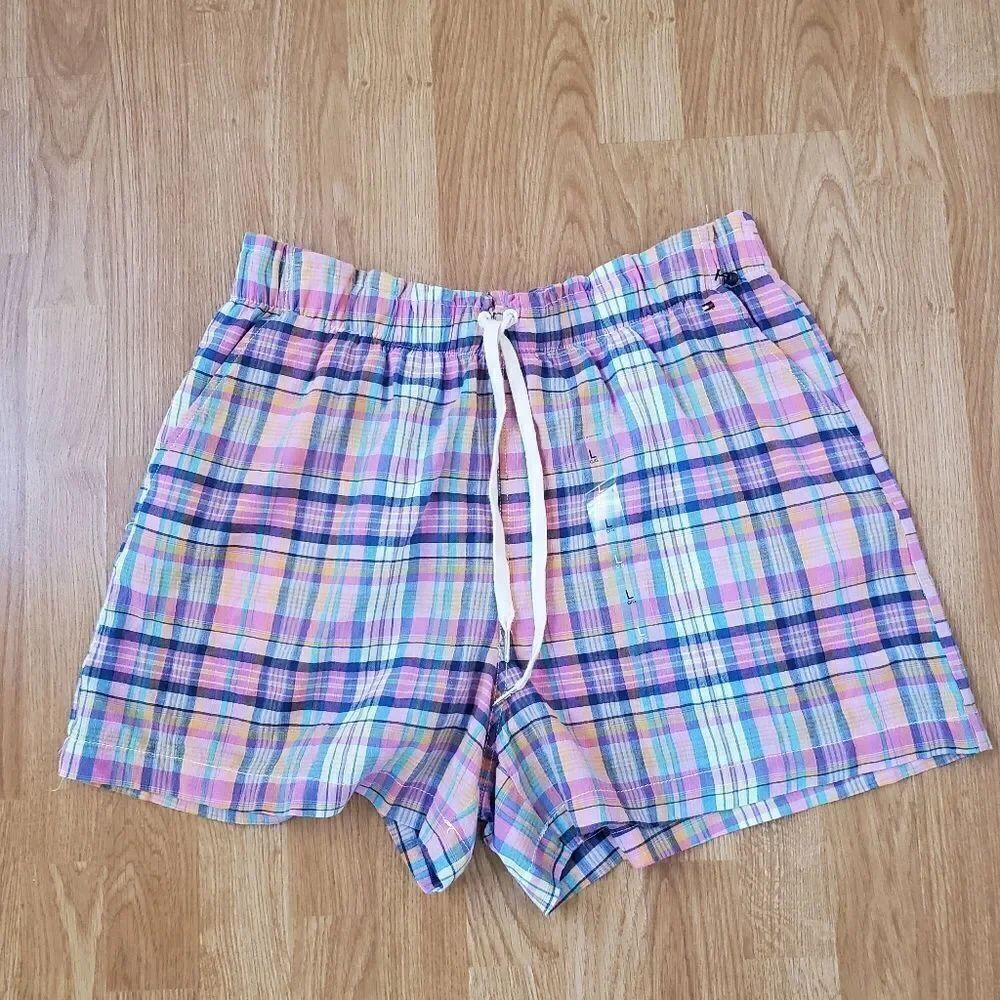 Tommy Hilfiger Preppy Plaid Cotton Shorts sz Lg